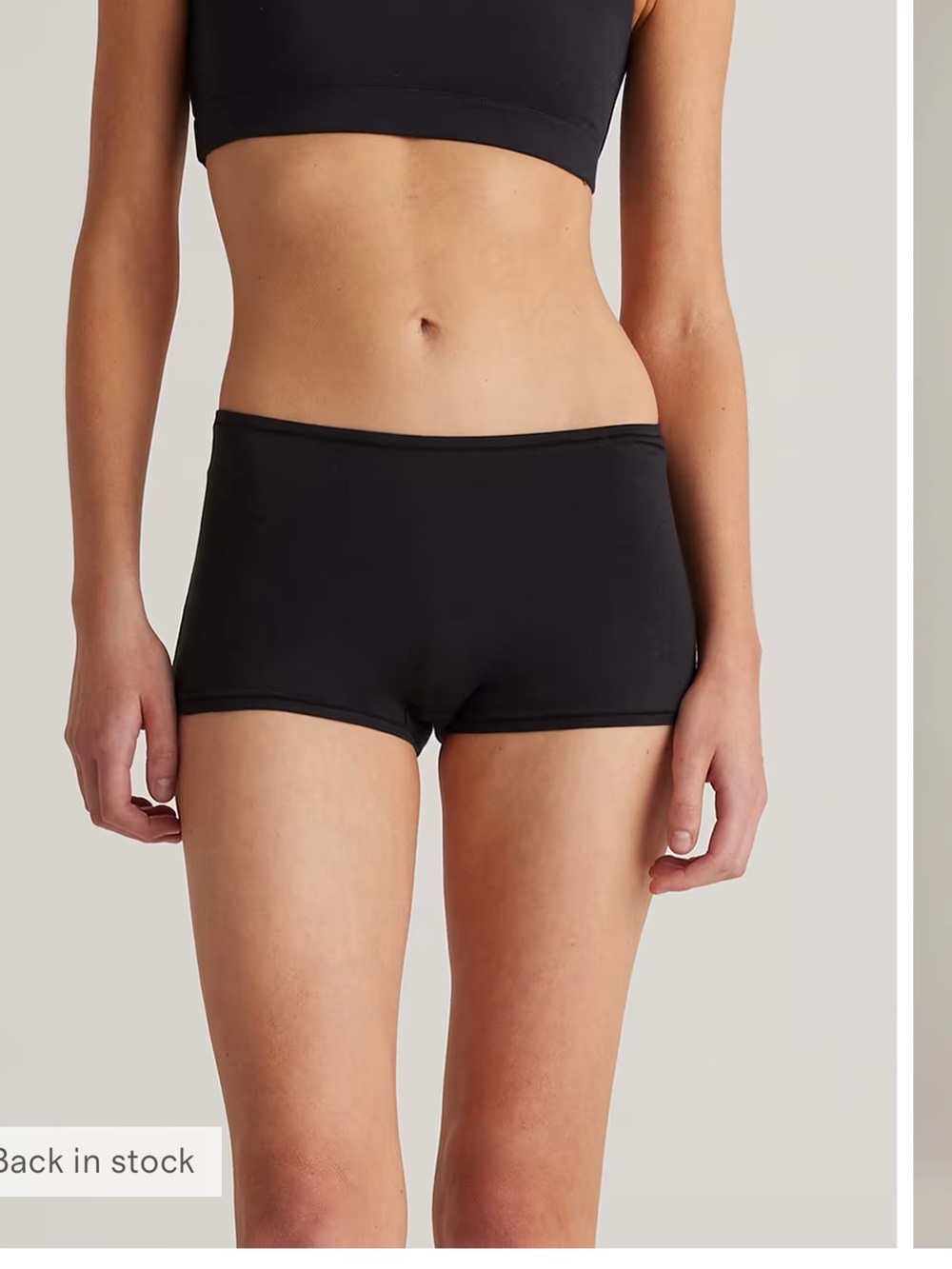 Quince Organic Black Boyfriend Underwear 6 Pack NEW